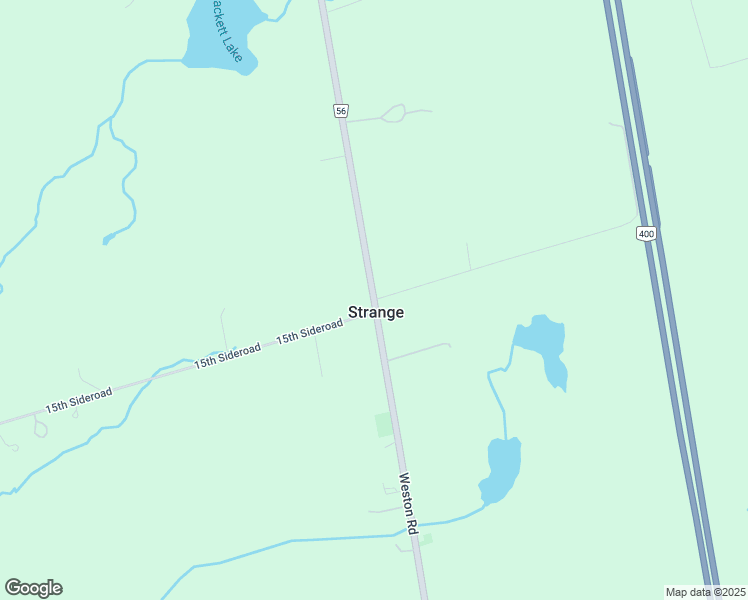 map of restaurants, bars, coffee shops, grocery stores, and more near 15th Sideroad in Regional Municipality of York