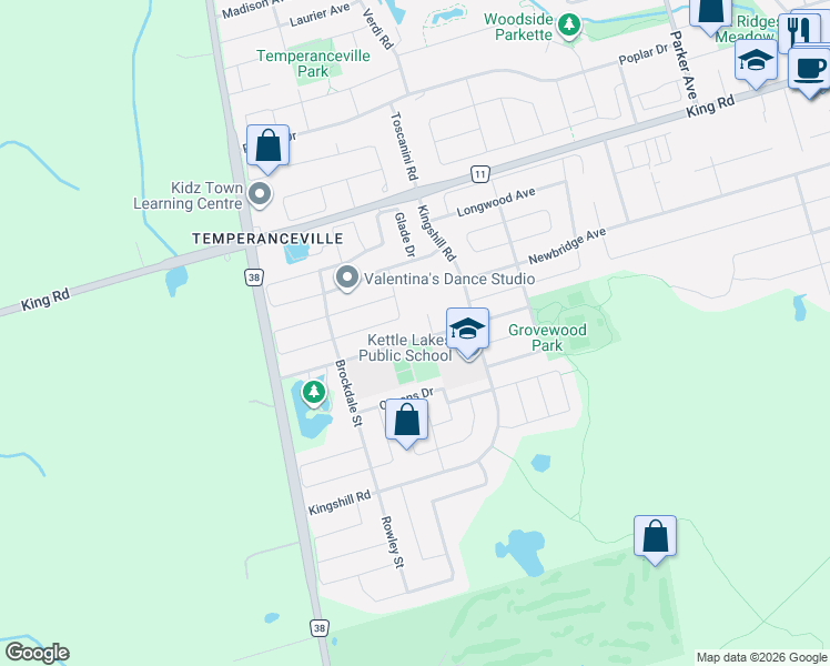 map of restaurants, bars, coffee shops, grocery stores, and more near 24 Augustine Avenue in Richmond Hill