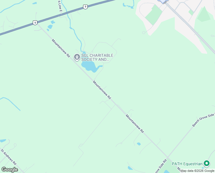 map of restaurants, bars, coffee shops, grocery stores, and more near 19727 Mountainview Road in Caledon East