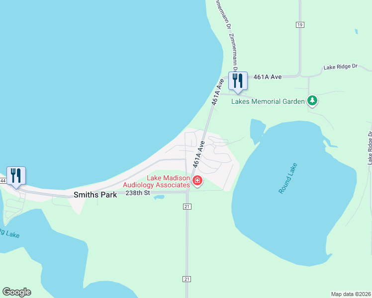 map of restaurants, bars, coffee shops, grocery stores, and more near Johnson's Park Drive in Wentworth