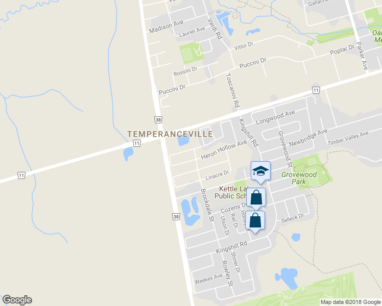 map of restaurants, bars, coffee shops, grocery stores, and more near 82 Betony Drive in Richmond Hill