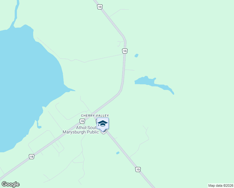 map of restaurants, bars, coffee shops, grocery stores, and more near 1654 County Road 10 in Prince Edward County