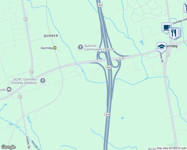 map of restaurants, bars, coffee shops, grocery stores, and more near 31 Gormley Court in Richmond Hill