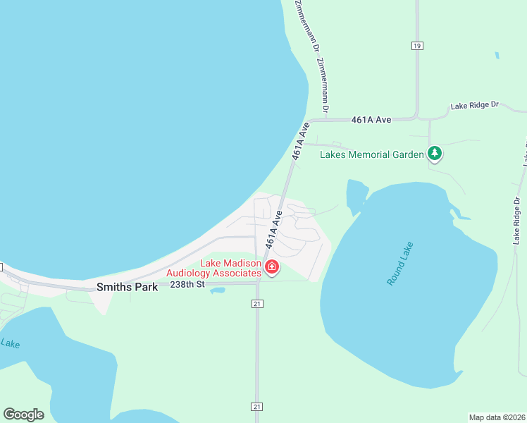 map of restaurants, bars, coffee shops, grocery stores, and more near Johnson's Park Drive in Lake County