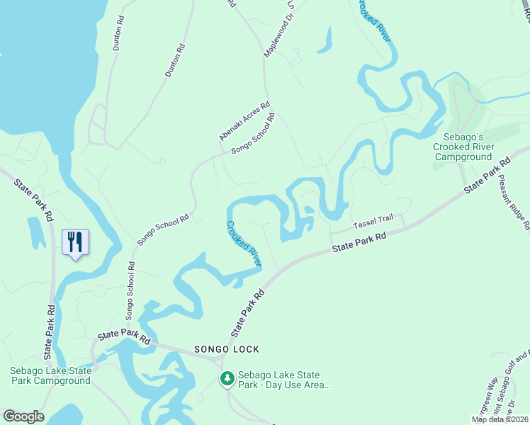 map of restaurants, bars, coffee shops, grocery stores, and more near 9 Conley Drive in Casco