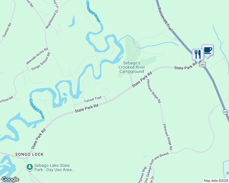 map of restaurants, bars, coffee shops, grocery stores, and more near 21 Bear Pine Dr in Casco