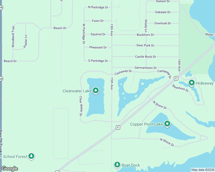 map of restaurants, bars, coffee shops, grocery stores, and more near N8159 15th Avenue in New Lisbon