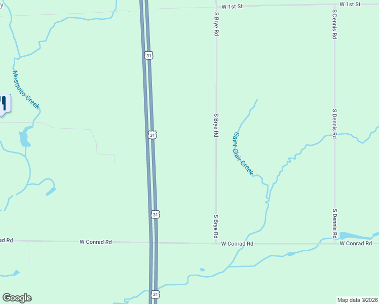 map of restaurants, bars, coffee shops, grocery stores, and more near 401-1199 South Brye Road in Ludington