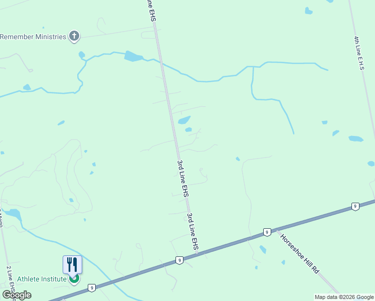 map of restaurants, bars, coffee shops, grocery stores, and more near 793073 3rd Line East in Orangeville