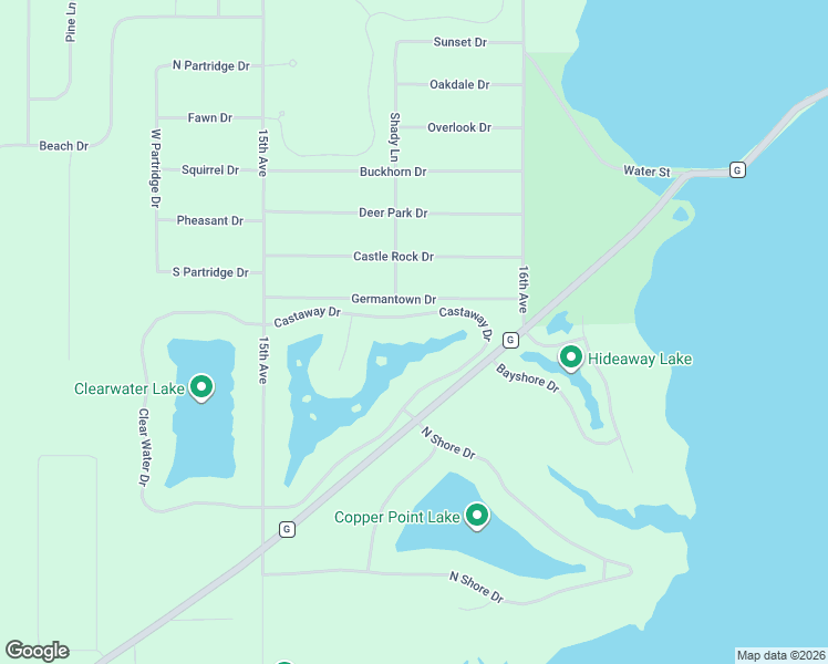 map of restaurants, bars, coffee shops, grocery stores, and more near N8139 Castaway Drive in New Lisbon