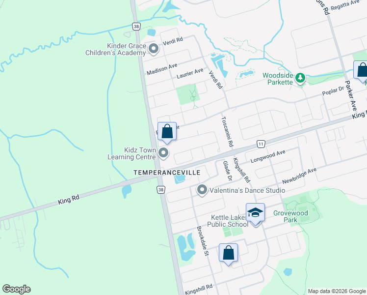 map of restaurants, bars, coffee shops, grocery stores, and more near in Richmond Hill