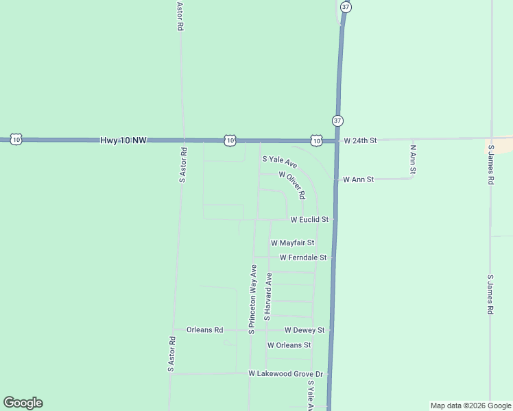 map of restaurants, bars, coffee shops, grocery stores, and more near 3089 South Princeton Way Avenue in Baldwin