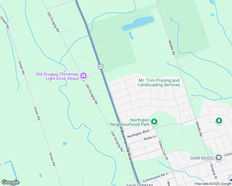 map of restaurants, bars, coffee shops, grocery stores, and more near 75 Henry Smith Ave in Clarington