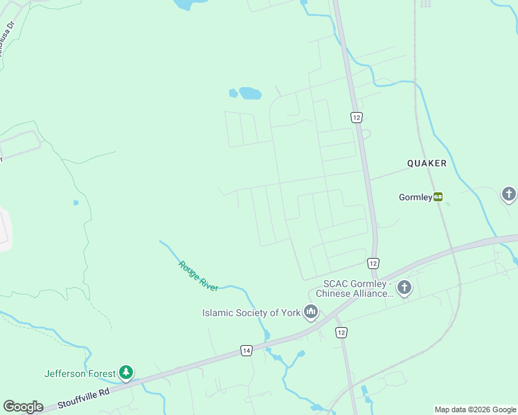map of restaurants, bars, coffee shops, grocery stores, and more near 15 Backhouse Drive in Richmond Hill