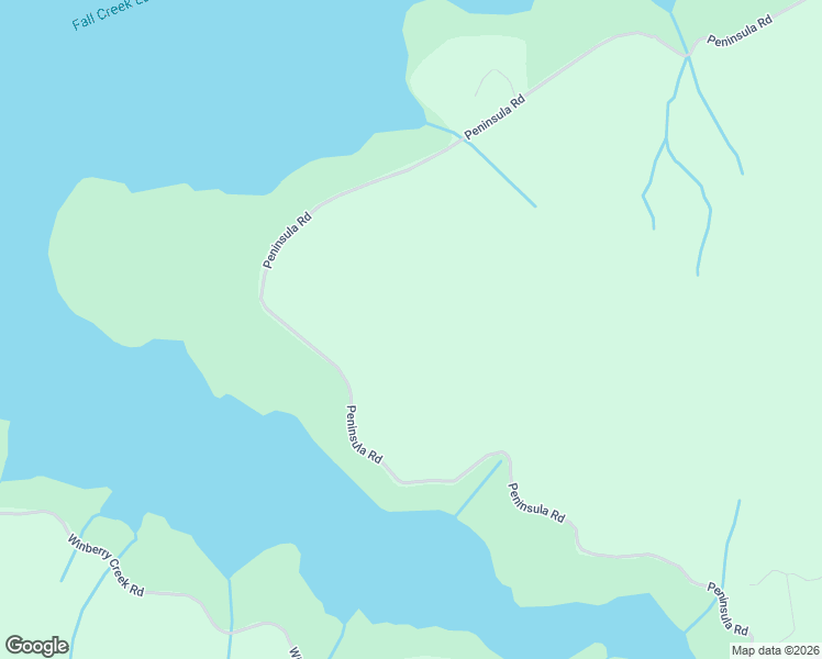 map of restaurants, bars, coffee shops, grocery stores, and more near 83715 Peninsula Road in Fall Creek