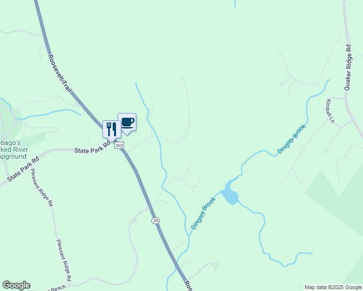 map of restaurants, bars, coffee shops, grocery stores, and more near 45 Sunny Hill Road in Casco