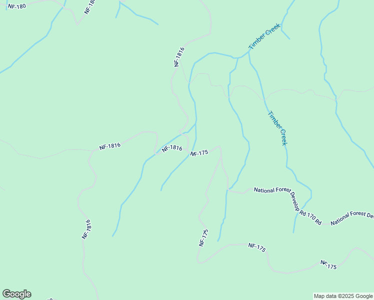 map of restaurants, bars, coffee shops, grocery stores, and more near National Forest Development Road 1816 in Fall Creek