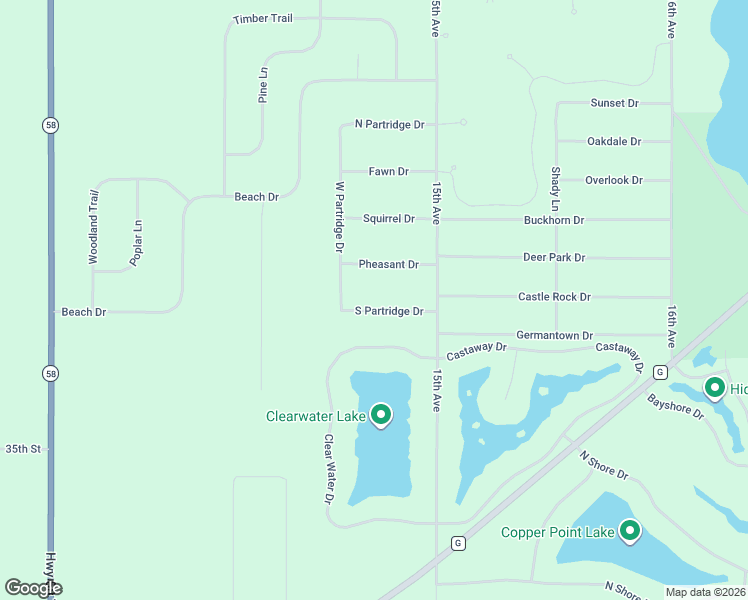 map of restaurants, bars, coffee shops, grocery stores, and more near 5752 South Partridge Drive in New Lisbon