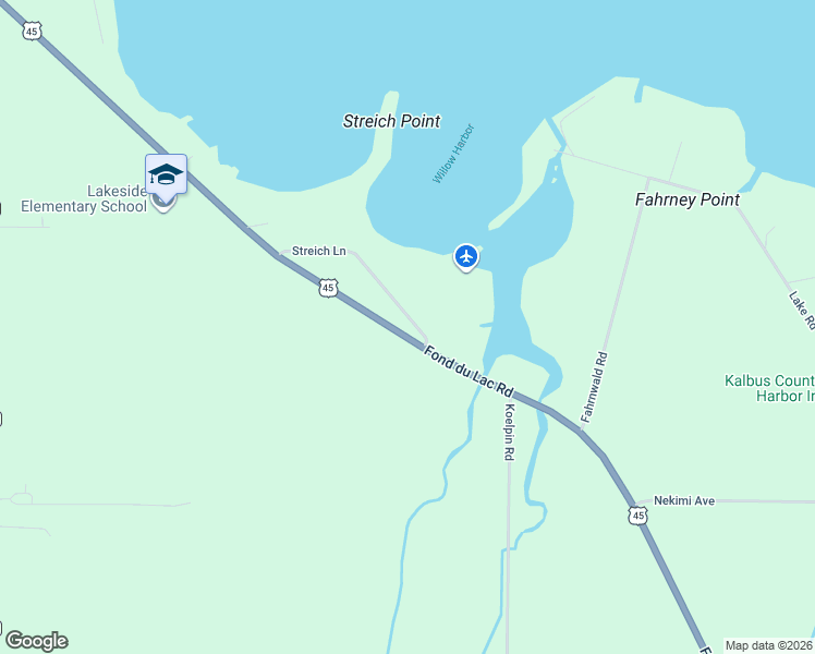 map of restaurants, bars, coffee shops, grocery stores, and more near 5204 U.S. 45 in Oshkosh