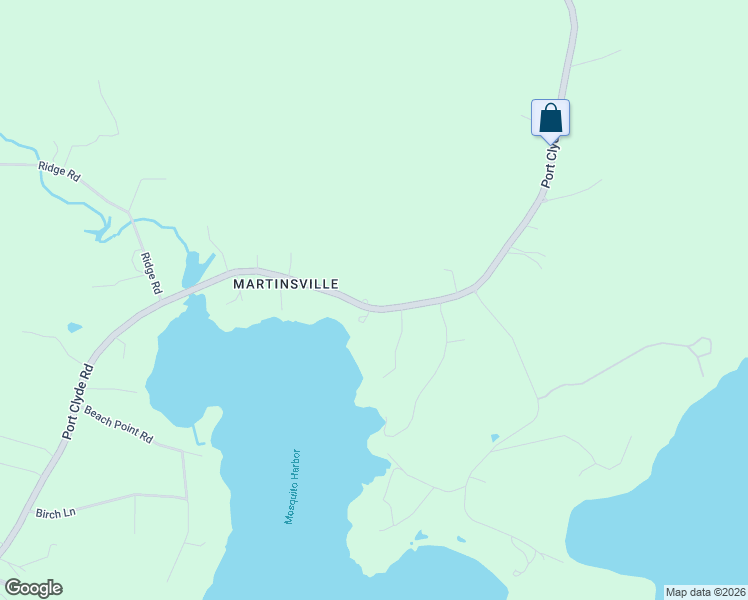 map of restaurants, bars, coffee shops, grocery stores, and more near 390 Port Clyde Road in Saint George