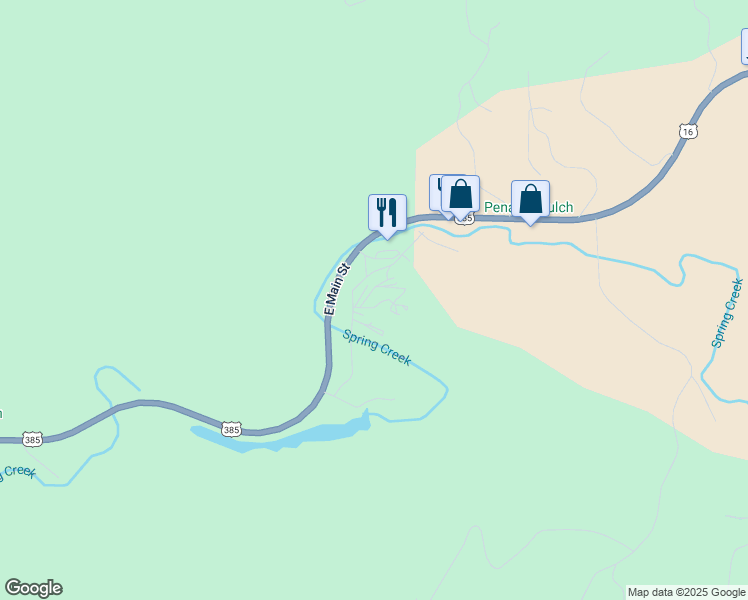 map of restaurants, bars, coffee shops, grocery stores, and more near 12630 Robins Roost Road in Hill City