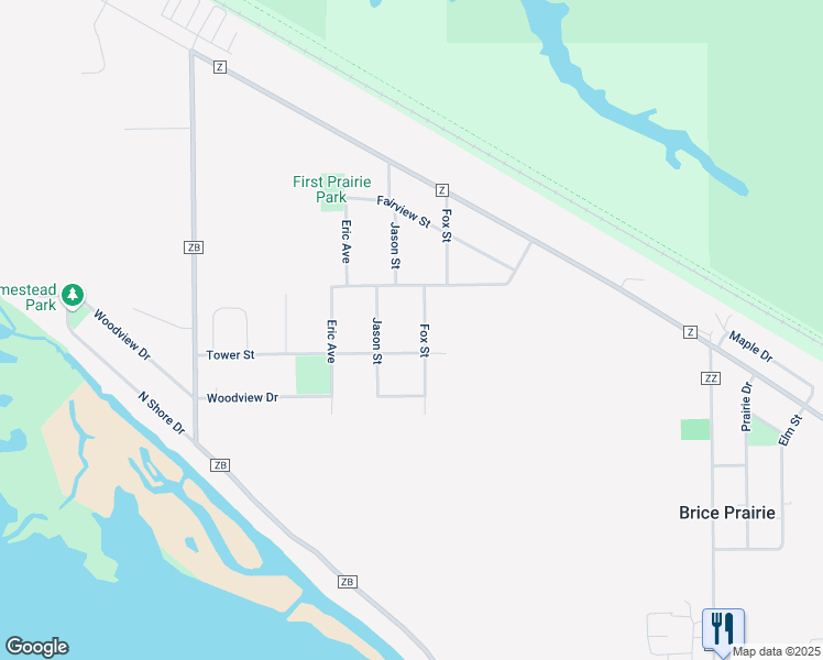 map of restaurants, bars, coffee shops, grocery stores, and more near N6177 Fox Street in Onalaska