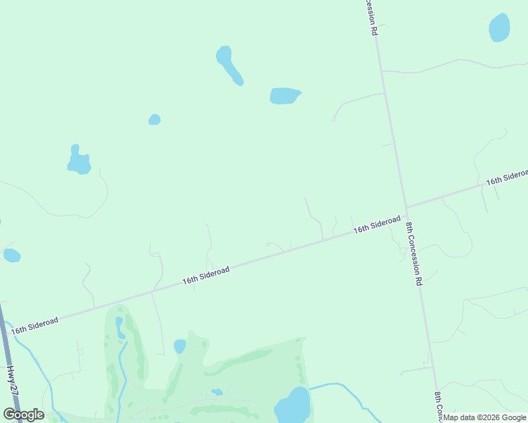 map of restaurants, bars, coffee shops, grocery stores, and more near 5502 16th Sideroad in King