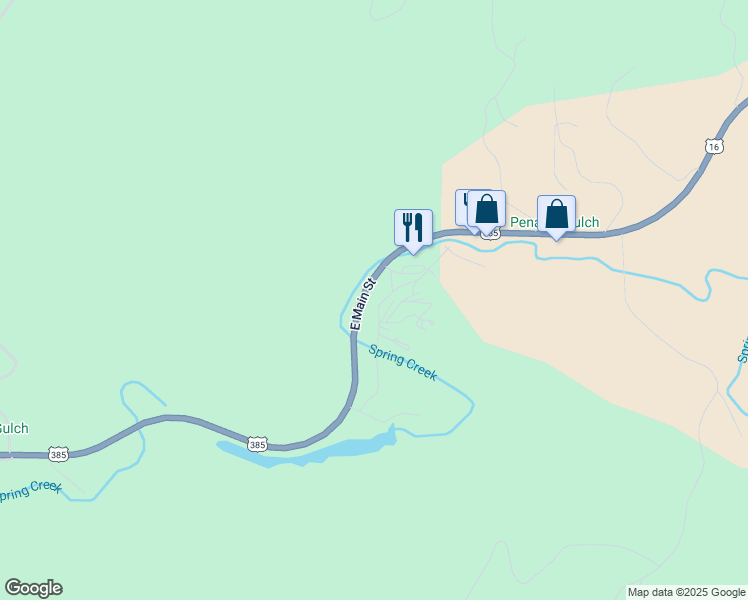 map of restaurants, bars, coffee shops, grocery stores, and more near 12655 Robins Roost Road in Hill City