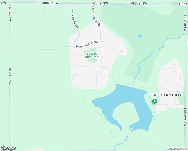 map of restaurants, bars, coffee shops, grocery stores, and more near 5361 Scenic Oak Drive Southwest in Rochester