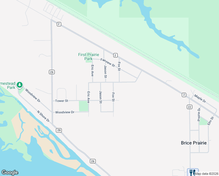 map of restaurants, bars, coffee shops, grocery stores, and more near N6177 Fox Street in Onalaska