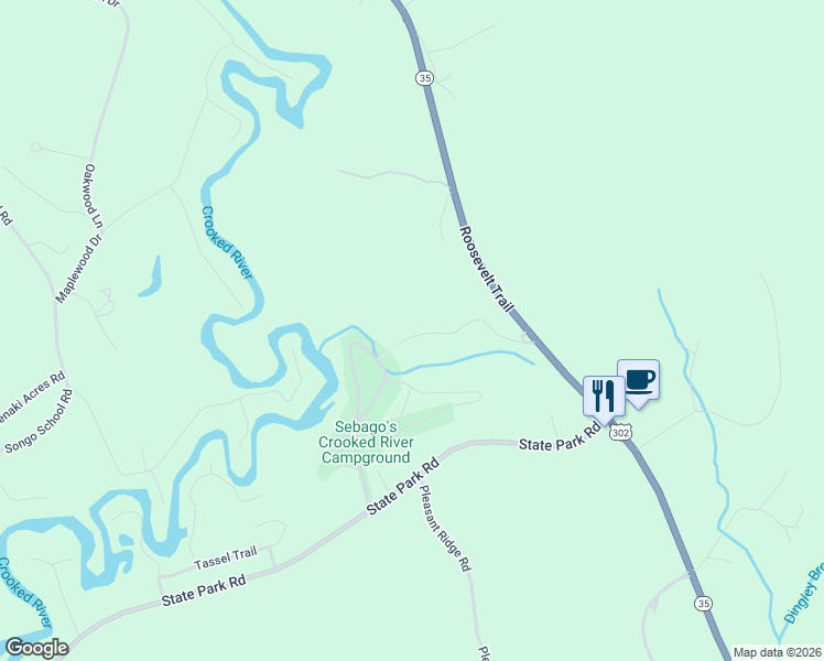 map of restaurants, bars, coffee shops, grocery stores, and more near 57 Varney Hill Road in Casco