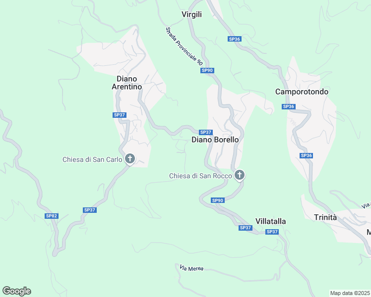 map of restaurants, bars, coffee shops, grocery stores, and more near 17 Borgata Ascheri in Diano Borello