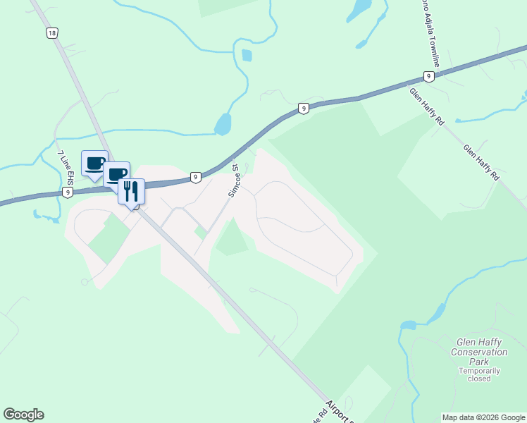 map of restaurants, bars, coffee shops, grocery stores, and more near in Caledon