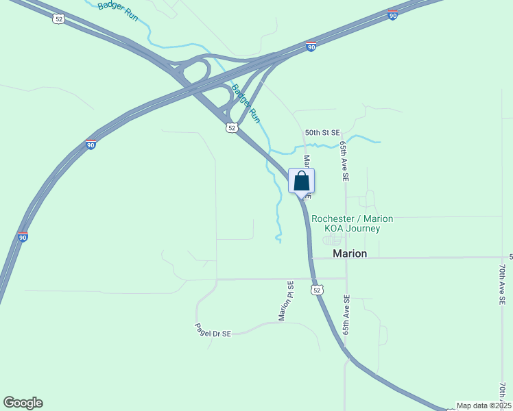 map of restaurants, bars, coffee shops, grocery stores, and more near 6226 Townsview Lane Southeast in Rochester