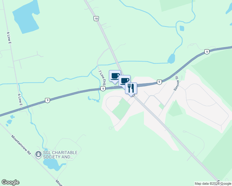 map of restaurants, bars, coffee shops, grocery stores, and more near 40 Victoria Crescent in Regional Municipality of Peel