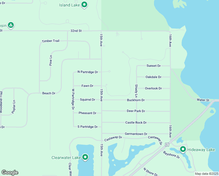 map of restaurants, bars, coffee shops, grocery stores, and more near W5678 Island Lake Drive in New Lisbon