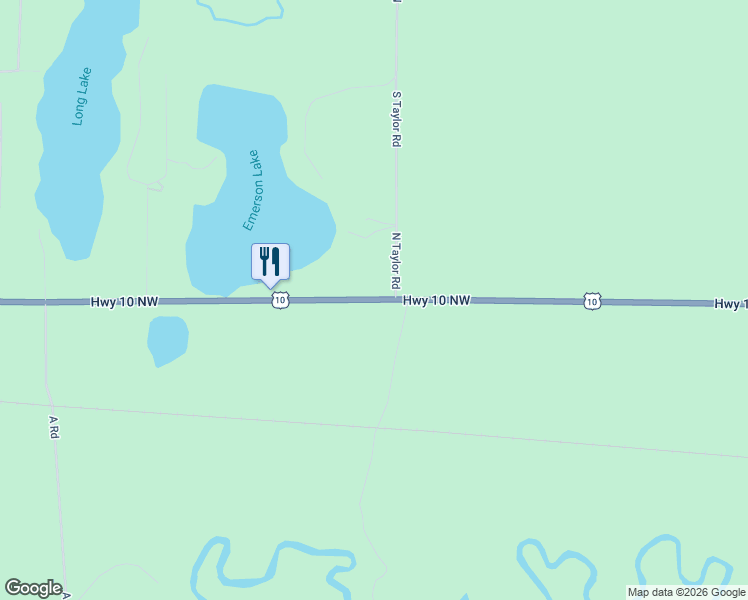 map of restaurants, bars, coffee shops, grocery stores, and more near 7959 U.S. 10 in Mason County