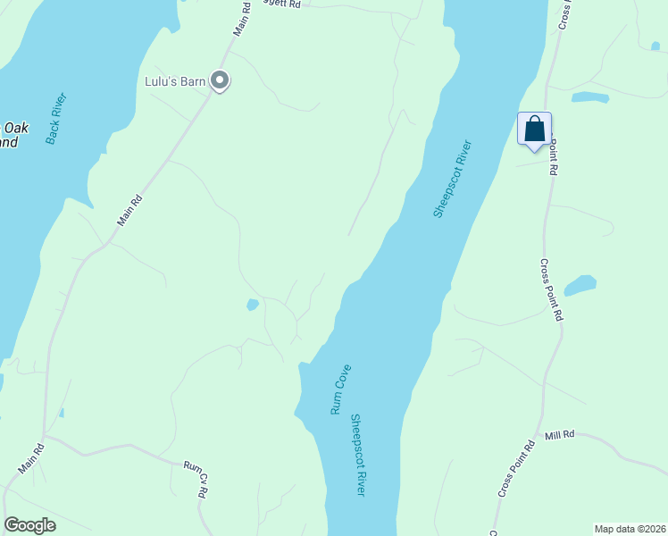 map of restaurants, bars, coffee shops, grocery stores, and more near 99 Taylor Road in Wiscasset