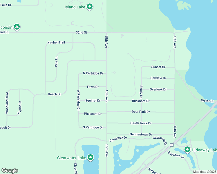 map of restaurants, bars, coffee shops, grocery stores, and more near W5678 Island Lake Drive in New Lisbon