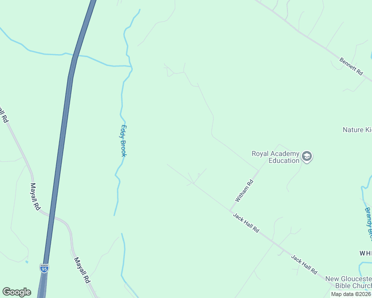 map of restaurants, bars, coffee shops, grocery stores, and more near 54 Targett Road in New Gloucester