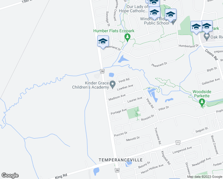 map of restaurants, bars, coffee shops, grocery stores, and more near 28 Lowther Avenue in Richmond Hill