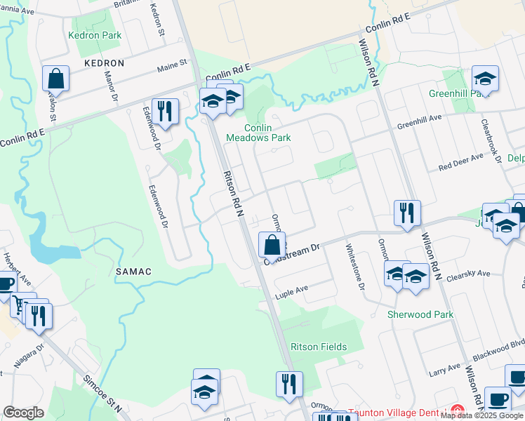 map of restaurants, bars, coffee shops, grocery stores, and more near 451 Woodmount Drive in Hampton