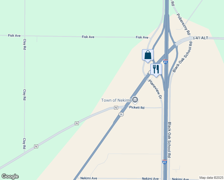 map of restaurants, bars, coffee shops, grocery stores, and more near 3826 County Highway N in Oshkosh
