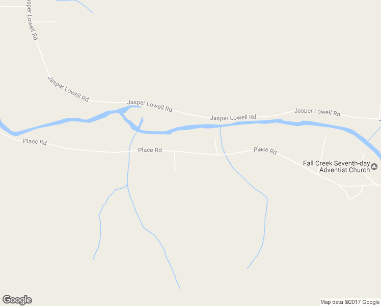 map of restaurants, bars, coffee shops, grocery stores, and more near 39536 Place Road in Fall Creek