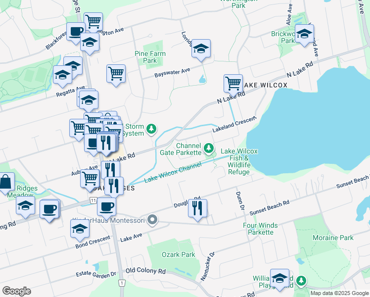 map of restaurants, bars, coffee shops, grocery stores, and more near 10 Paddle Gate in Richmond Hill