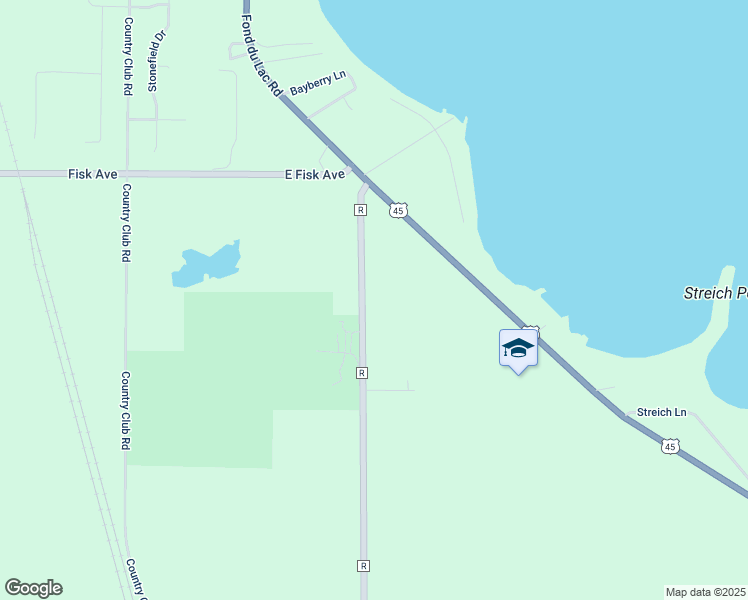 map of restaurants, bars, coffee shops, grocery stores, and more near 4866 County Road R in Oshkosh