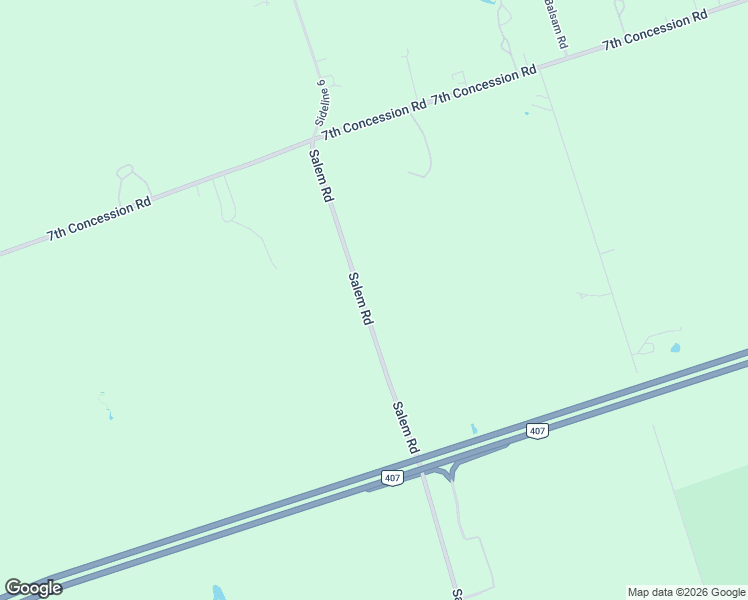 map of restaurants, bars, coffee shops, grocery stores, and more near 3885 Salem Road in Pickering