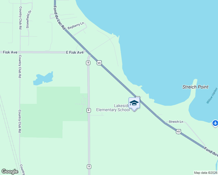 map of restaurants, bars, coffee shops, grocery stores, and more near 4869 U.S. 45 in Oshkosh