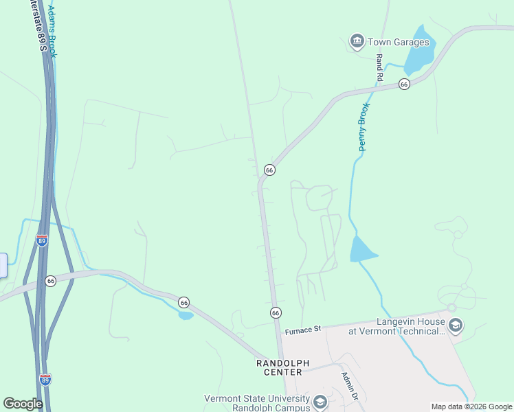 map of restaurants, bars, coffee shops, grocery stores, and more near 3447 Vermont 66 in Randolph