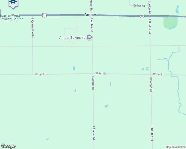 map of restaurants, bars, coffee shops, grocery stores, and more near 401 South Amber Road in Scottville